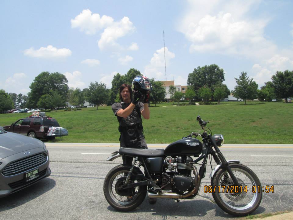 norman and bike