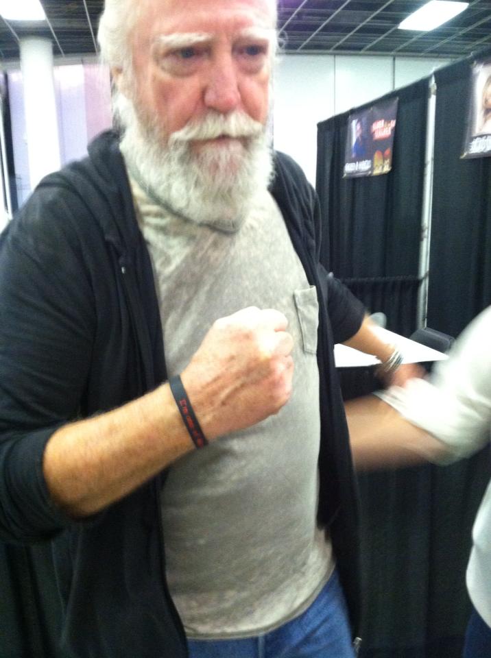 Scott wearing one of our wrist bands